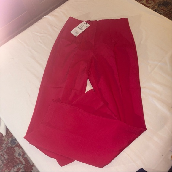 Zara Woman trousers Pants Straight Leg sizeM High waist Pink Fuchsia 7990/483 - Picture 12 of 12